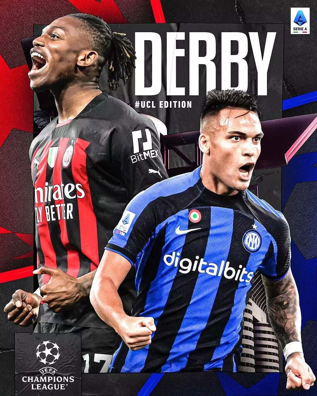 米兰欧冠中对国米保持不败，两次相遇一次夺冠一次亚军