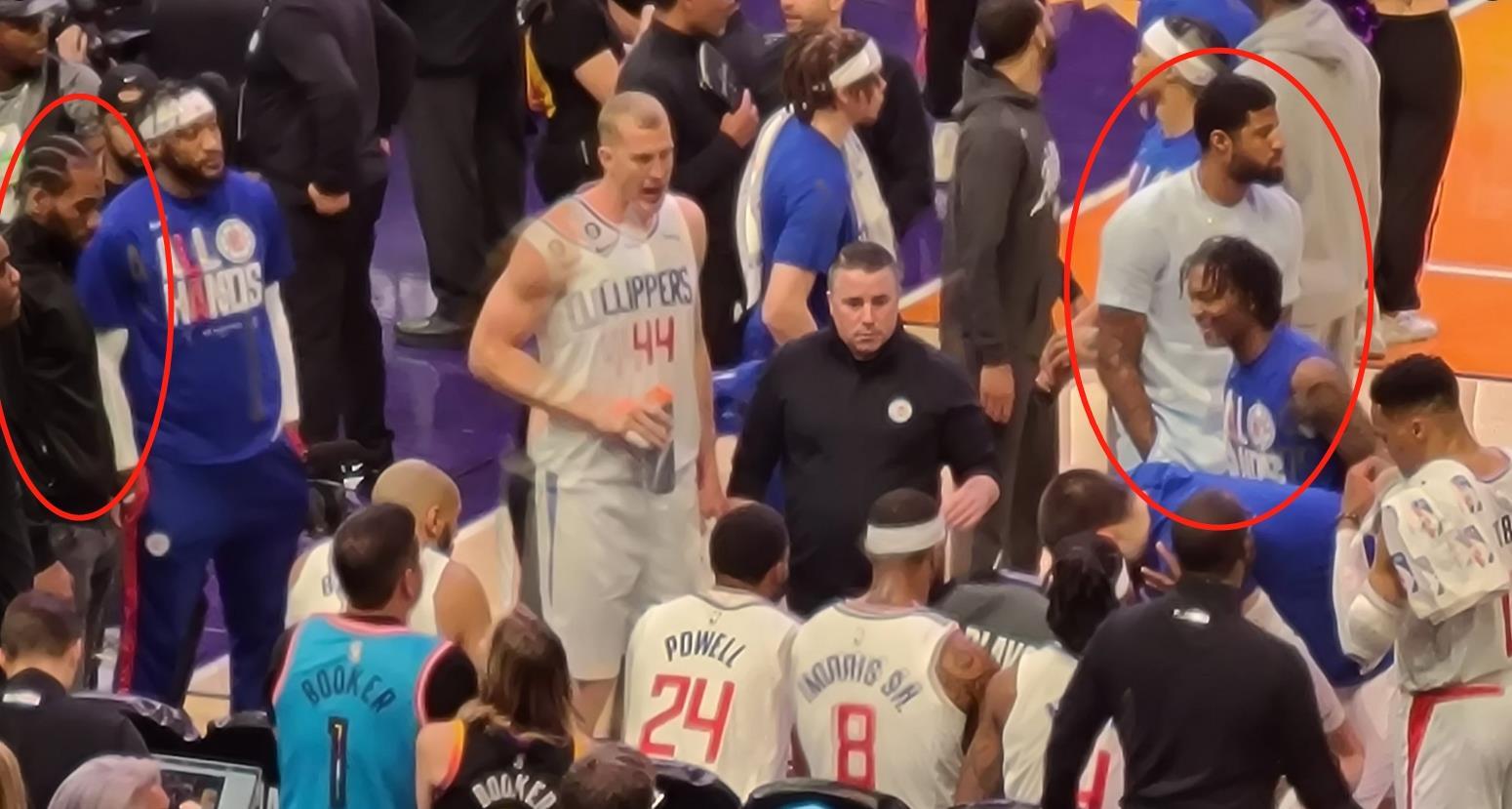 心有余而力不足！莱昂纳德和乔治到场为快船加油助威