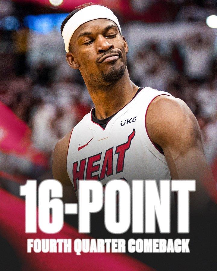 热火末节最多落后16分 创NBA历史系列赛终结战最大逆转分差