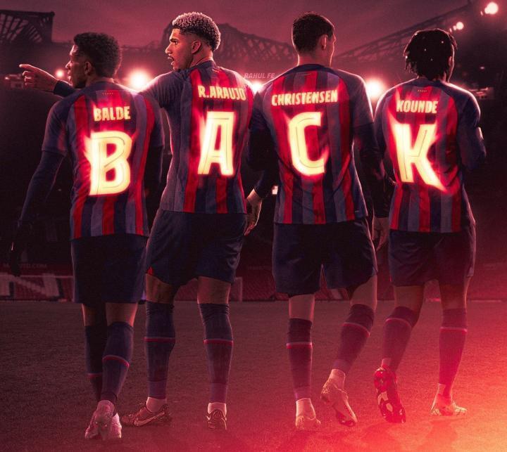 巴萨的‘BACK’后卫线回来了