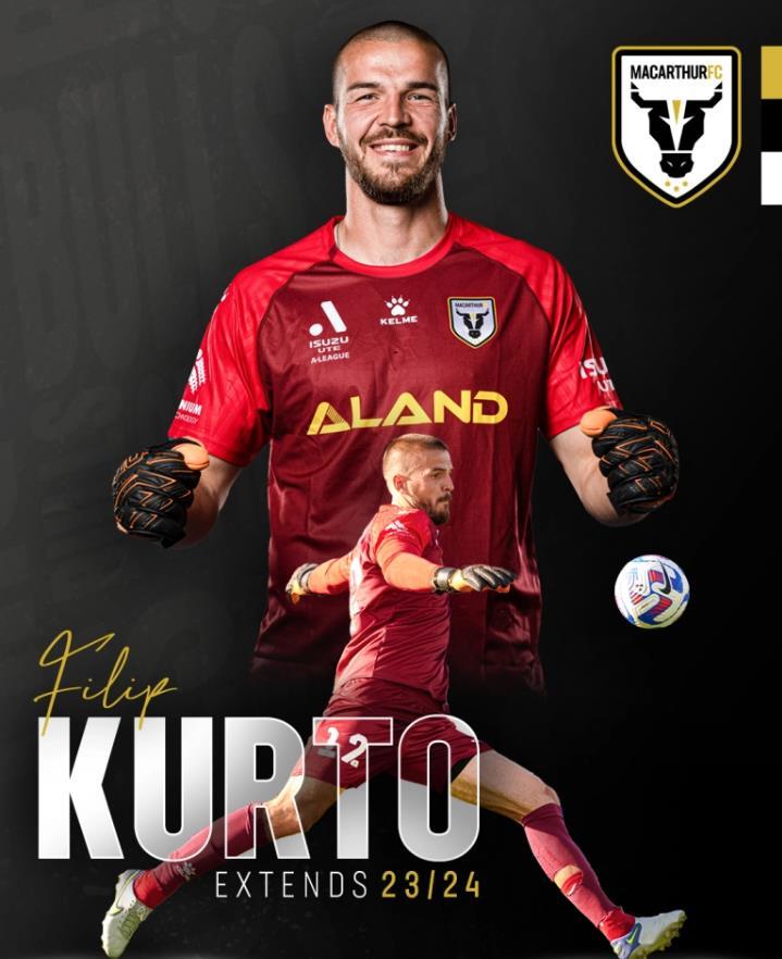 官方: 麦克阿瑟FC与门将库尔托签订续约合同