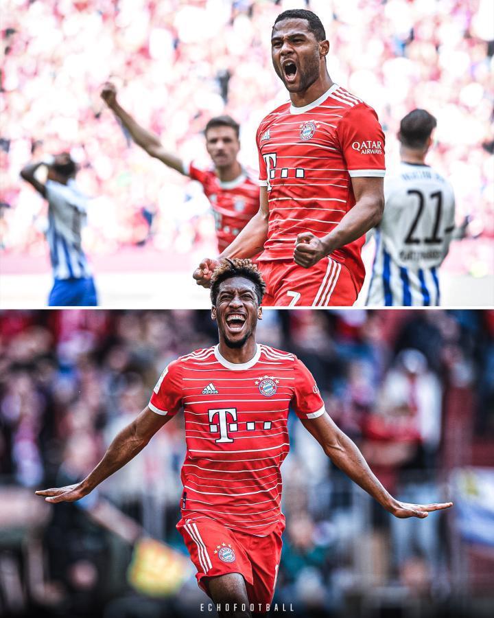 拜仁慕尼黑，飞回榜首。