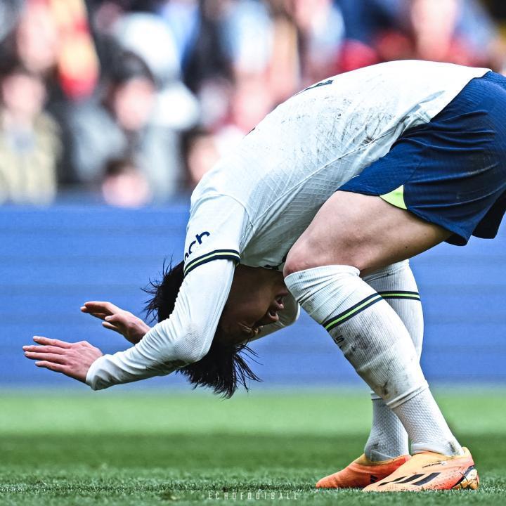 过于刁钻，孙兴慜左右脚两次劲射分别击中球门两侧立柱。