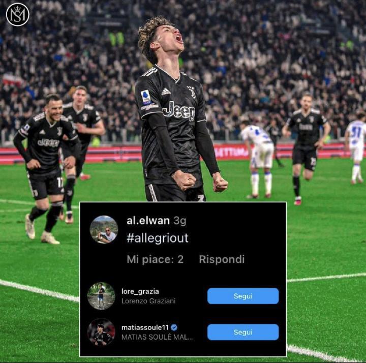 突发：苏莱点赞了allegri out （阿莱格...