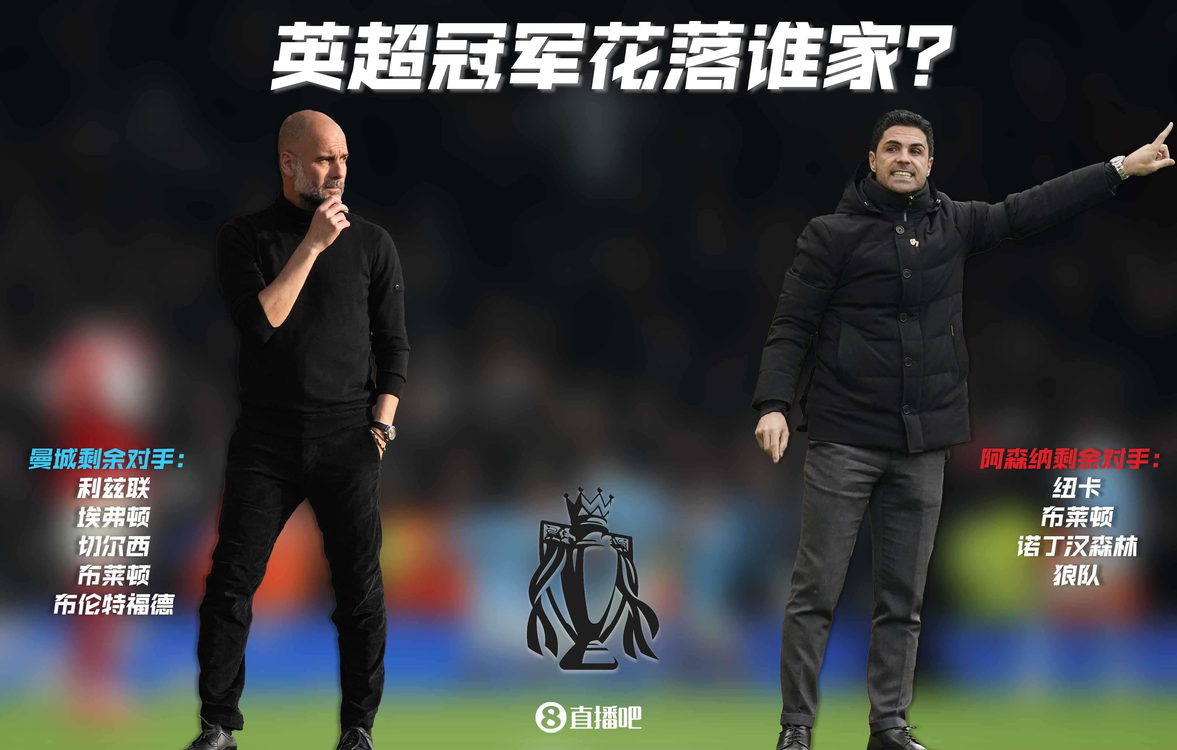 还有悬念吗？阿森纳、曼城本赛季英超剩余赛程对比