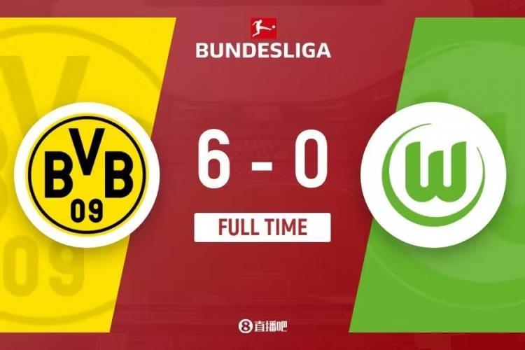 德甲-阿德耶米2射1传阿莱传射贝林厄姆双响 多特6-0狼堡距榜首1分