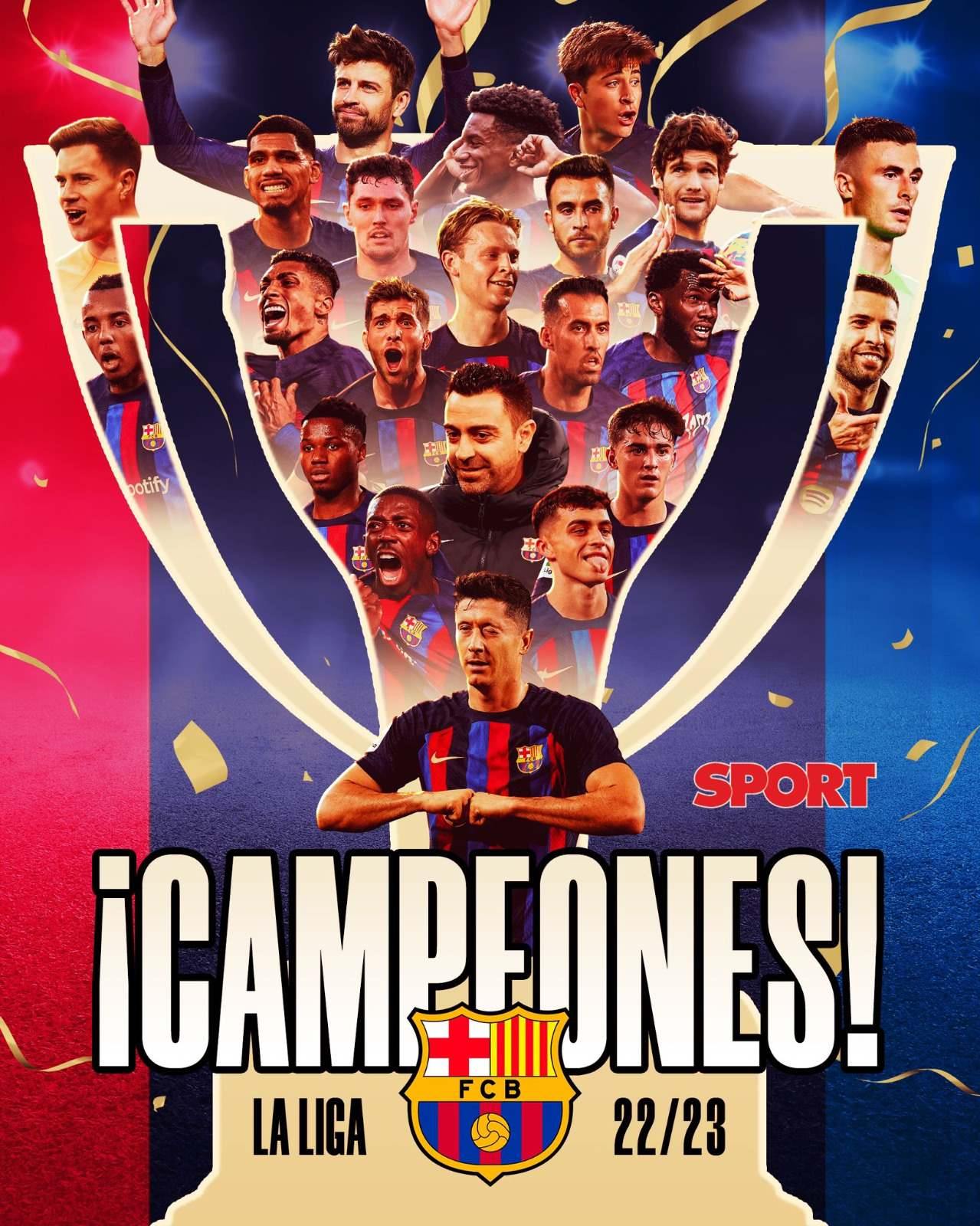 西甲冠军排行：皇马35冠领跑，巴萨27冠第二，马竞11冠第三