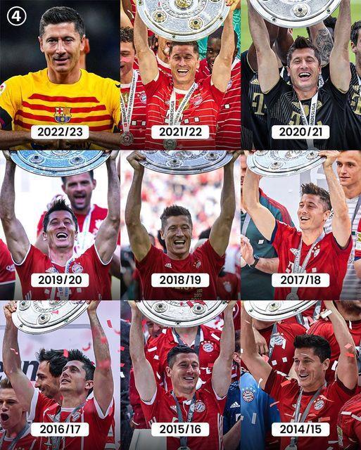 哪一个难度最大？莱万连续九个赛季赢得联赛冠军