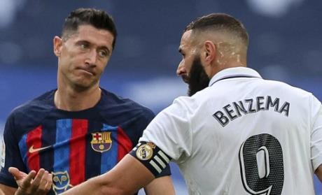 35岁本泽马近16场仅5场参与进球，34岁莱万近17场仅6场参与进球