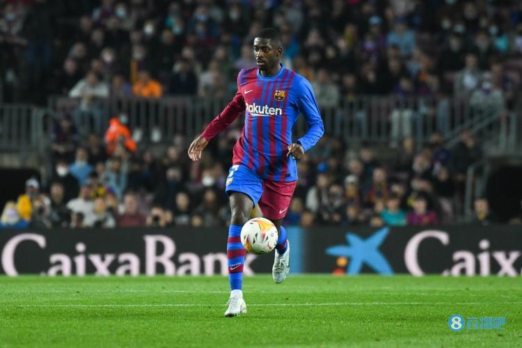 登贝莱对阵皇家社会完成10次过人，本赛季西甲单场最多