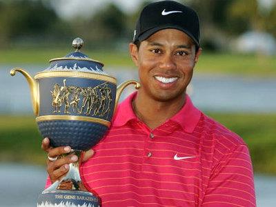 伍兹获得高尔夫名人赛冠军