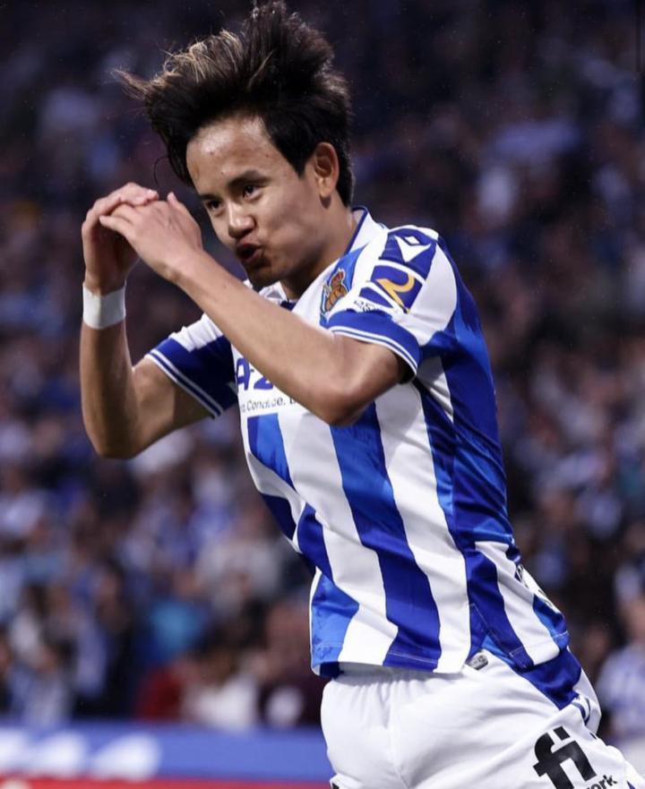 日本国脚久保建英在对阵阿尔梅里亚的比赛中打入全场