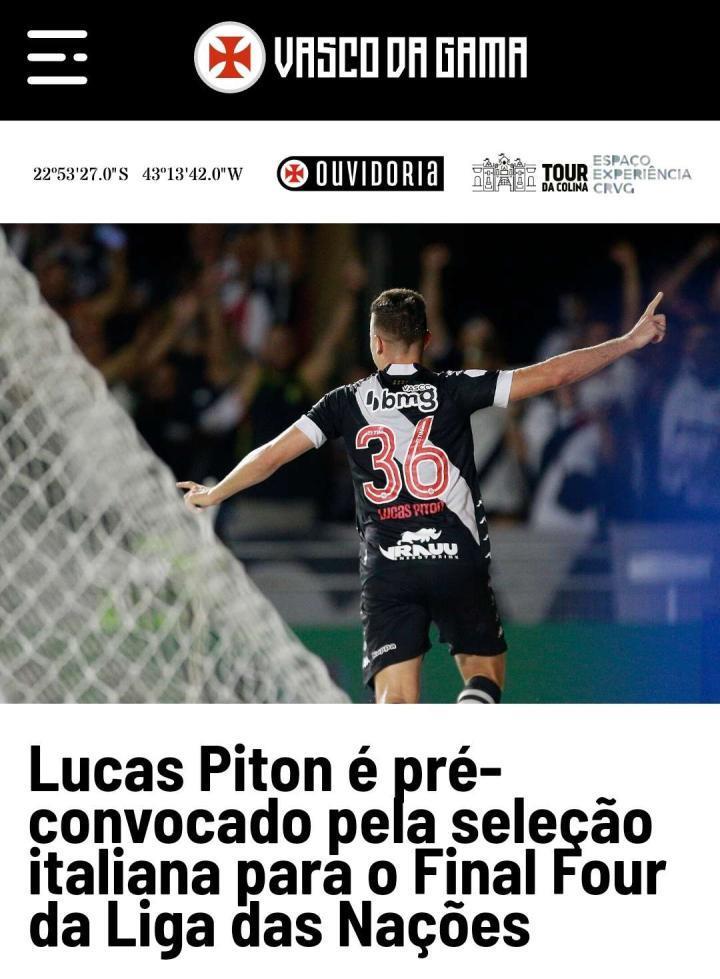 巴甲俱乐部瓦斯科达伽马官方消息称，皮东已经被意大