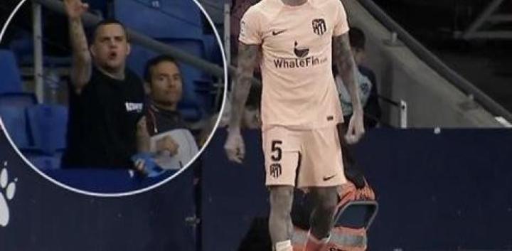 辱骂德保罗并行纳粹礼，一西班牙人极端球迷被逐出场