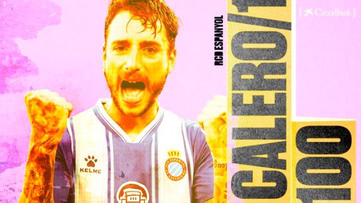 卡莱罗代表西班牙人出战百场比赛！继续加油！