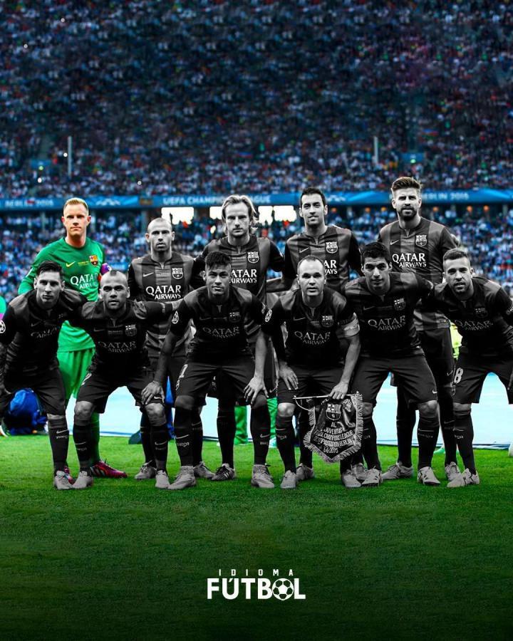 巴萨罗那14/15赛季欧冠夺冠阵现在只剩特尔施特