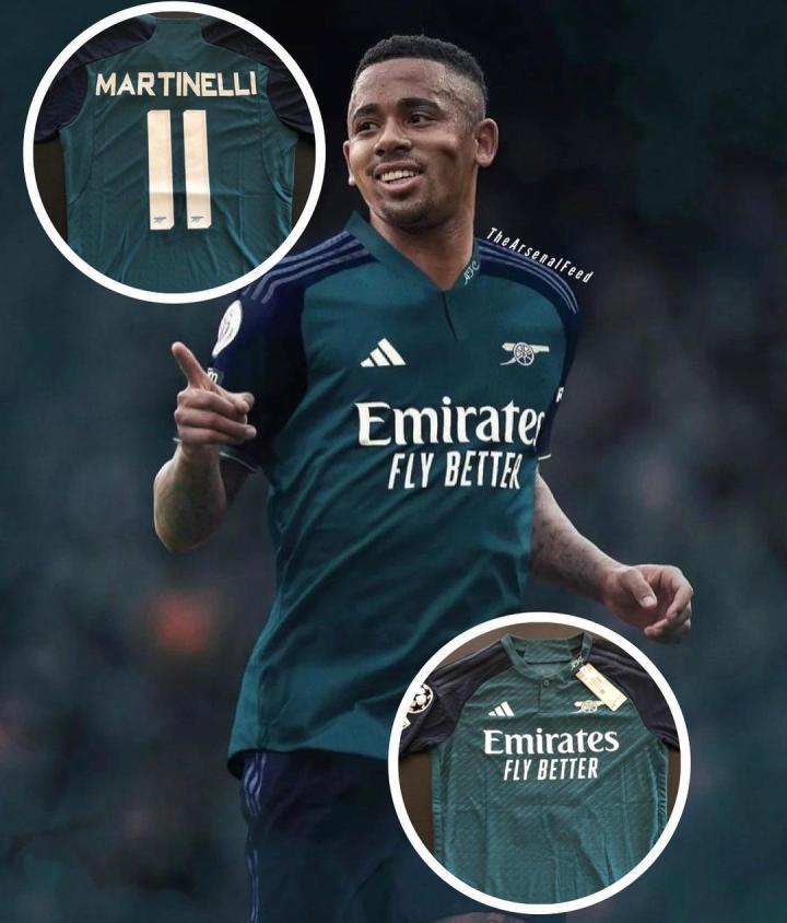 时尚大气！阿森纳客场球衣马丁内利印号真衣已经有伦