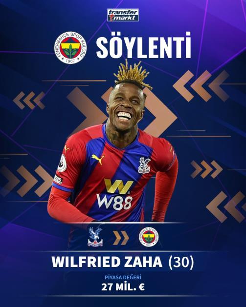 费内巴切有意水晶宫前锋扎哈，球员要价1000万欧签字费