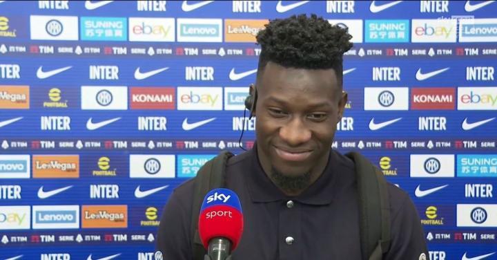 奥纳纳：曼城很强，我无法保证胜利但我能保证国米会倾尽全力