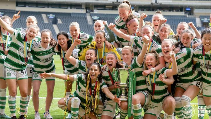 雨露夺冠！凯尔特人女足2-0流浪者，夺得女子苏格兰杯冠军