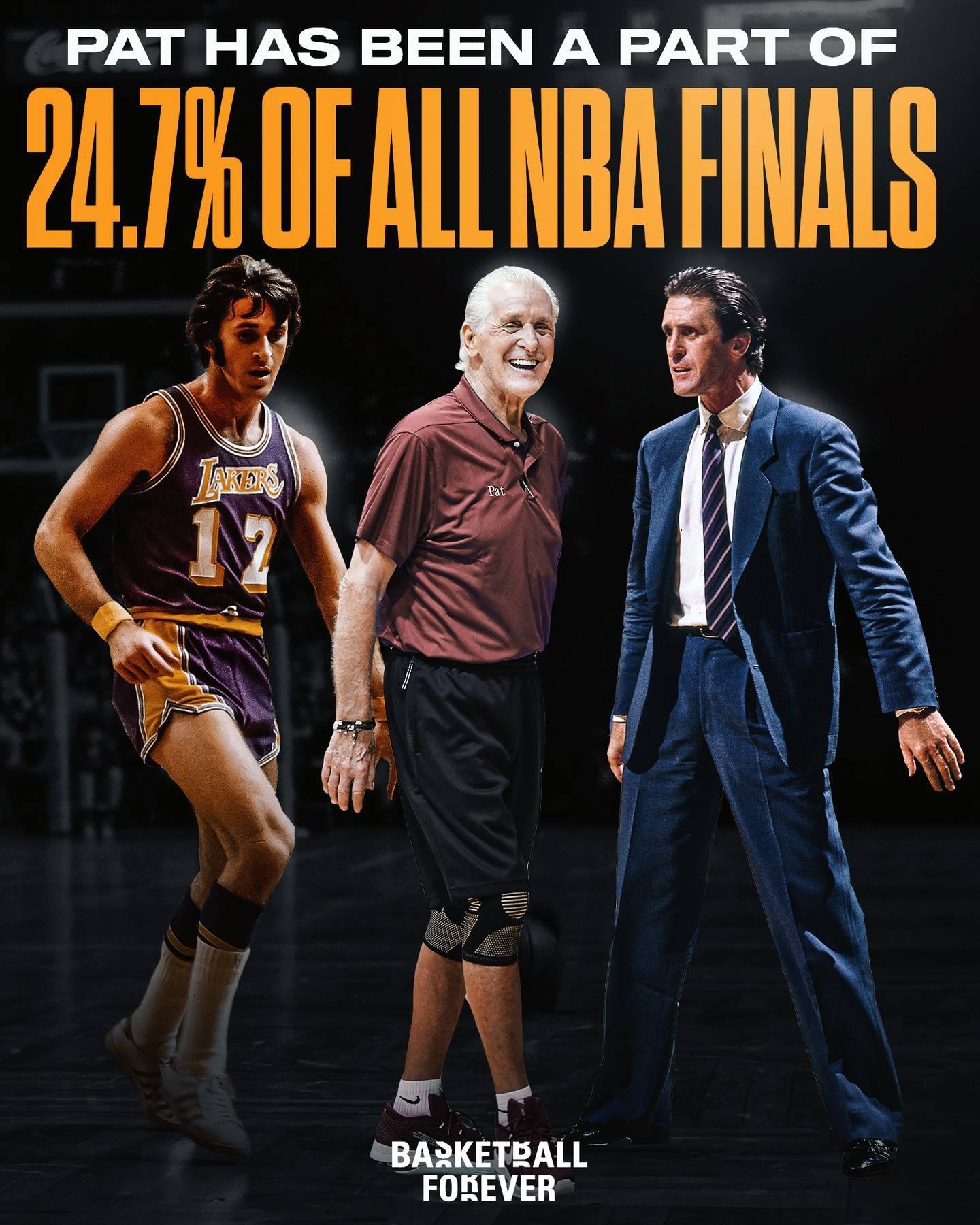 帕特-莱利生涯第19次进入总决赛 NBA历史25%的总决赛都有他