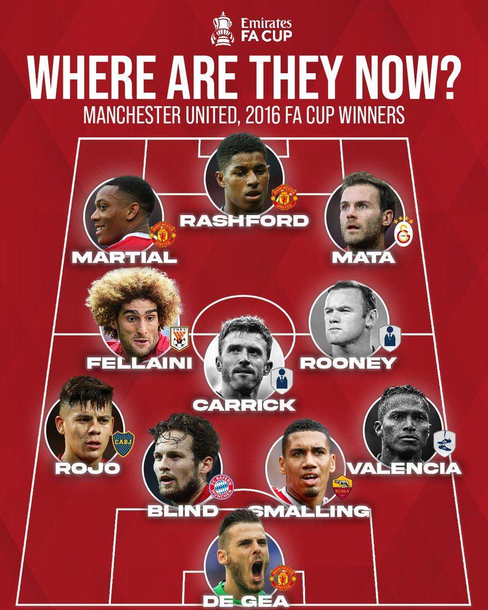 官方盘点曼联上次足总杯夺冠首发阵容：拉什福德等3人仍在阵中