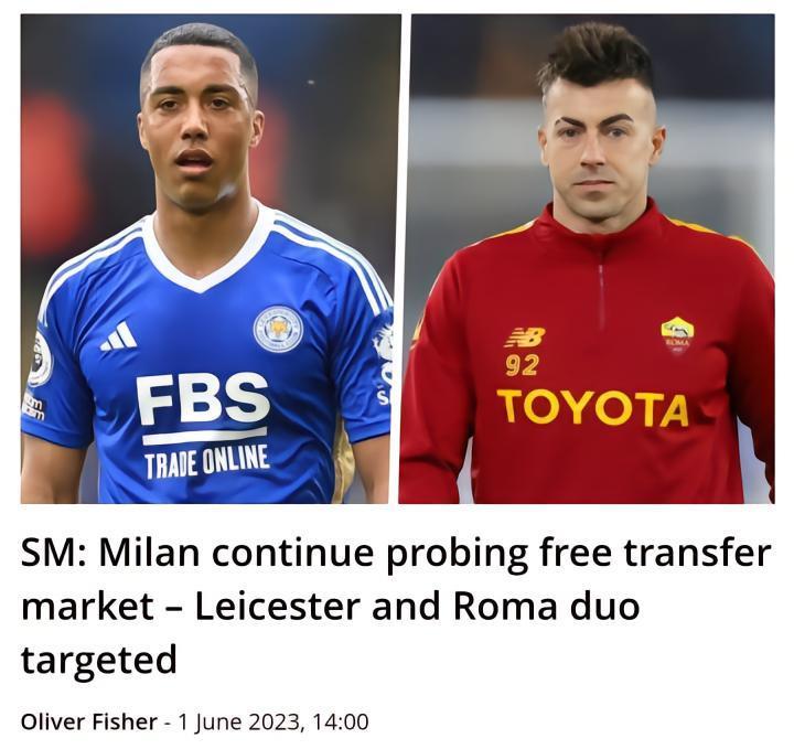 SM：蒂勒曼斯和沙拉维也是米兰想要免签的目标球员