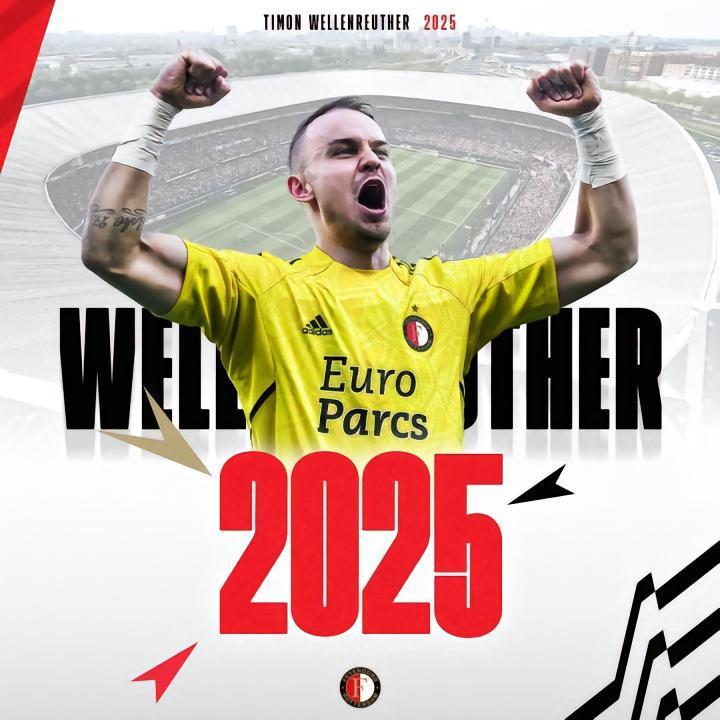 官方：费耶诺德买断安德莱赫特门将魏伦罗伊特