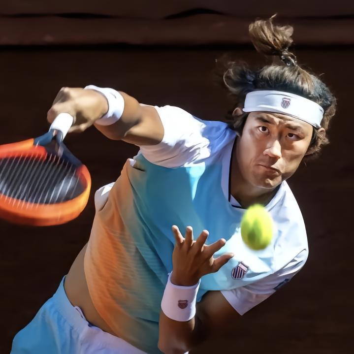 张之臻于昨晚在法网被4号种子鲁德逆转，以1:3告