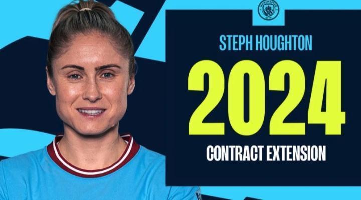官方：曼城与女足队长霍顿续约至2024年