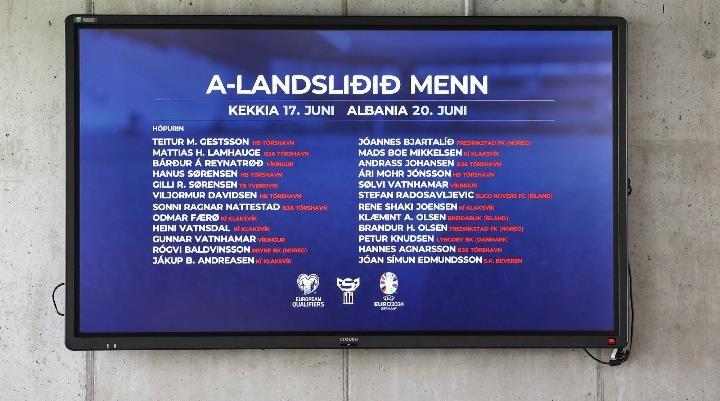 法罗群岛代表队大名单:埃德蒙松、克努森回归，拉多