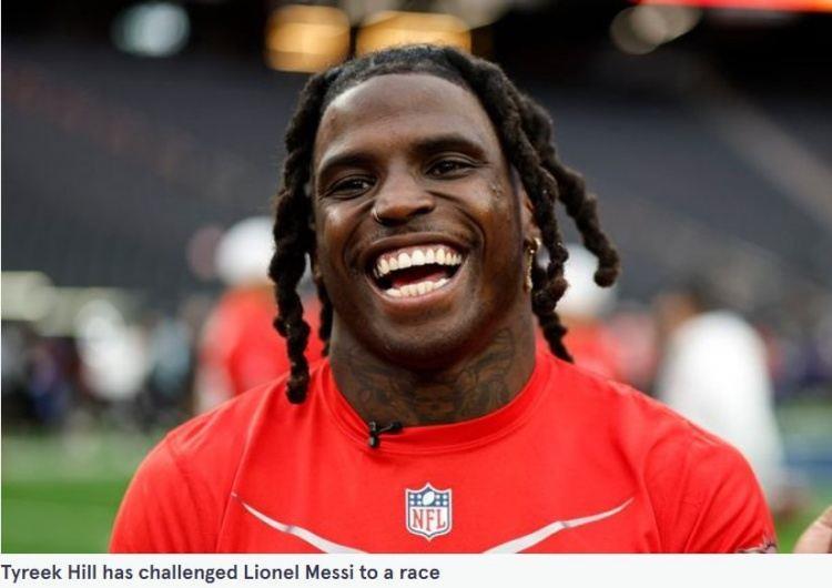 NFL迈阿密海豚队球星希尔向梅西发起挑战：看看谁是更快的10号