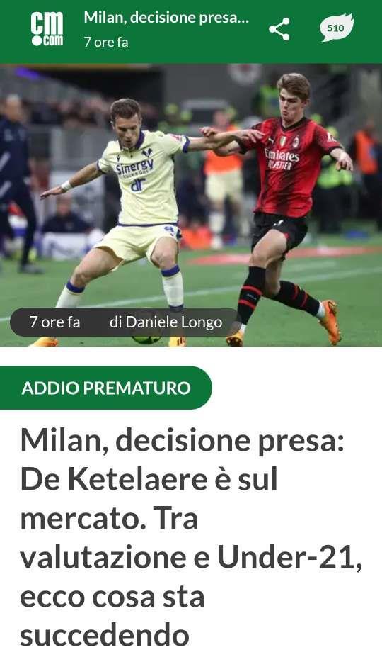 隆戈：米兰希望CDK可以在欧青U21重新振作，并