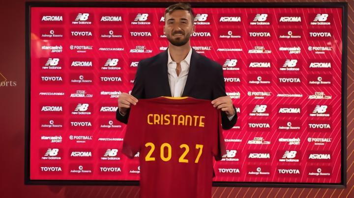 罗马官方：中场球员克里斯坦特与球队续约至2027年