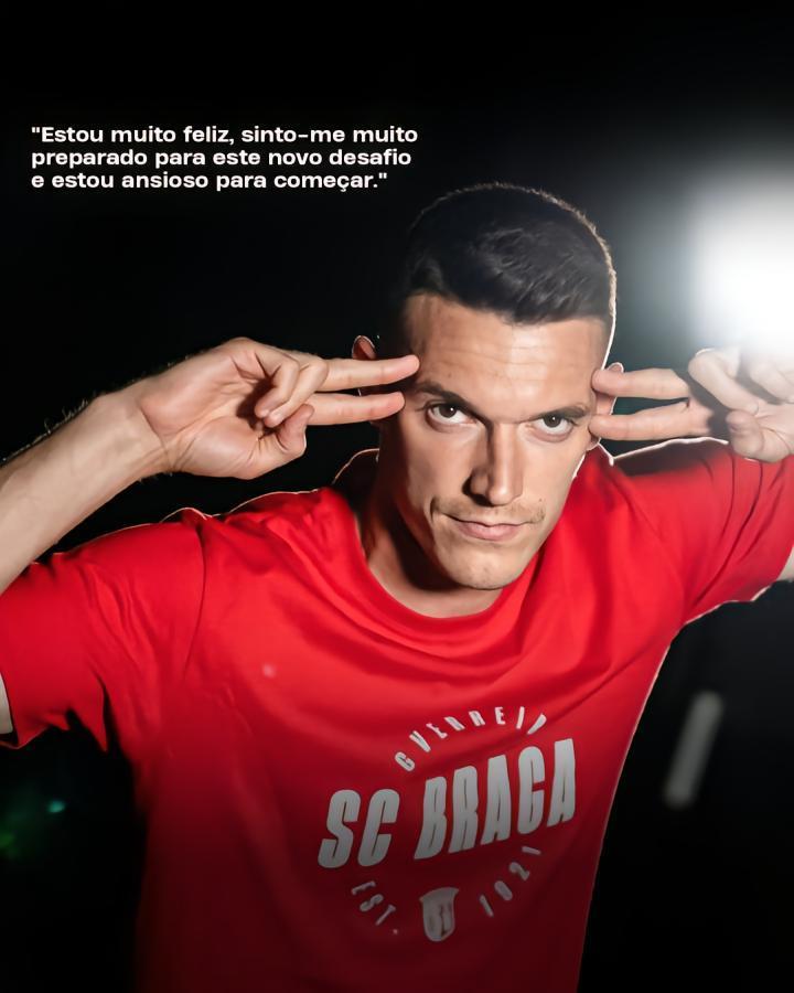 官方：布拉加签下吉尔维森特左后卫马林，签约至2026年