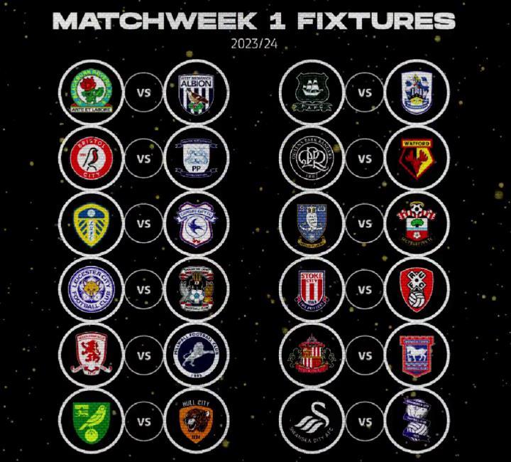 英冠赛程出炉:首轮上演M69德比，圣徒利兹各自战弱旅