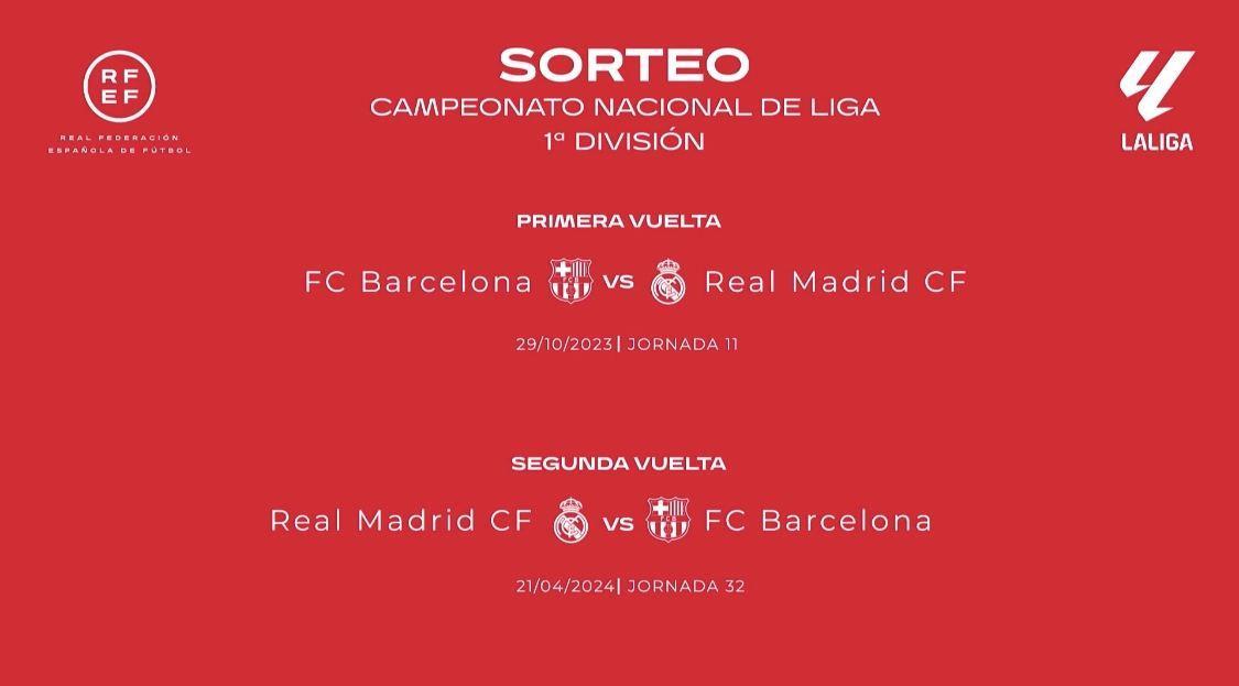 西甲新赛季赛程：8月13日开赛，第11轮＆32轮国家德比