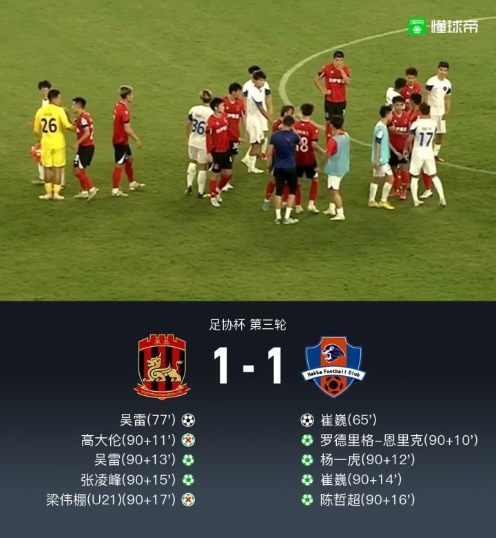 足协杯梅州总分5-3点杀苏州晋级，郭全博扑出勺子点球