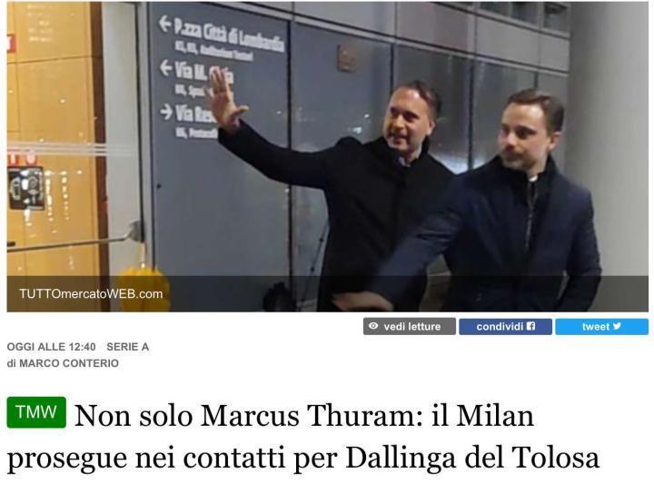 TMW：不仅是马库斯-图拉姆，米兰继续与图卢兹的