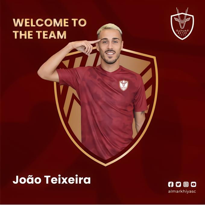 官方：沙维斯队长若昂-特谢拉自由转会加盟卡塔尔球队马希亚