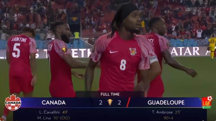 加拿大2-2遭瓜德罗普绝平，双方互送乌龙，卡瓦利尼建功