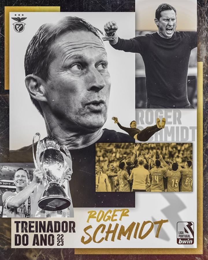 官方：施密特当选葡超赛季最佳教练