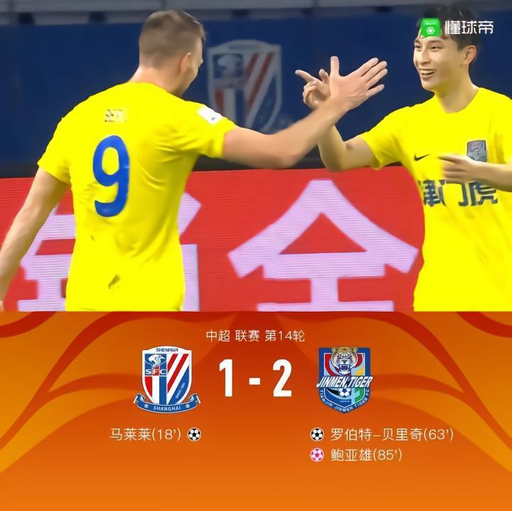 雪佛龙｜申花1-2遭津门虎逆转，贝里奇蝎子摆尾，巴顿造两球