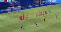 半场：U17韩国0-1日本U17，名和田我空任意球世界波破门