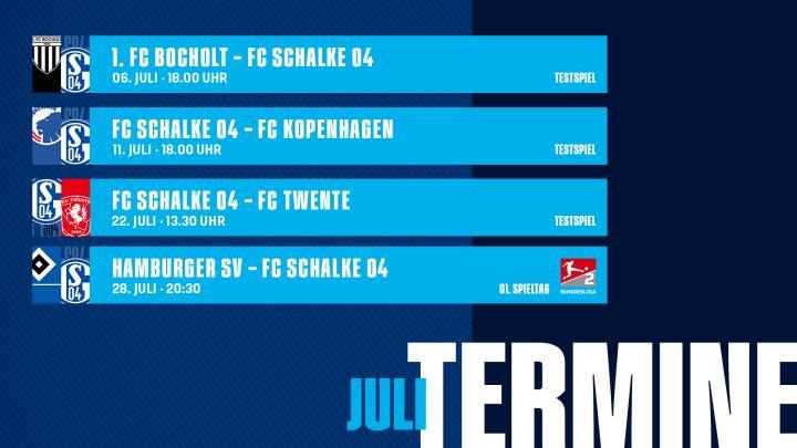 沙尔克7月赛程更新！本月还是沙尔克的季前集训月，