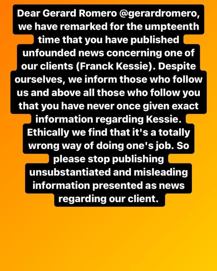 经纪公司回应罗梅罗：请别再发布关于凯西的不实消息