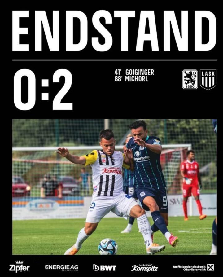 7月4日，林茨在与慕尼黑1860的比赛中两球获胜