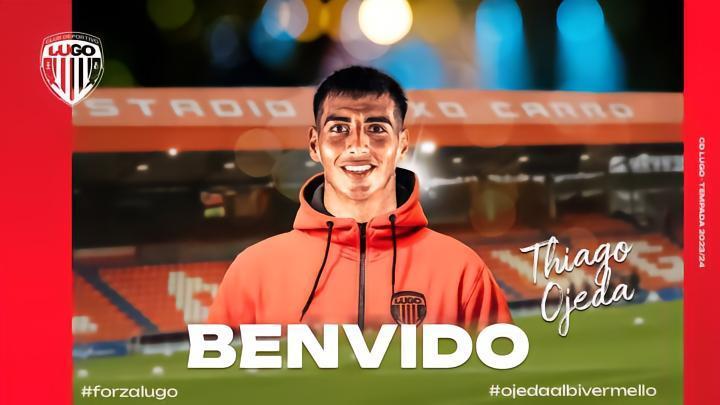 官方：卢戈租借比利亚雷亚尔年轻攻击手蒂亚戈-奥赫达