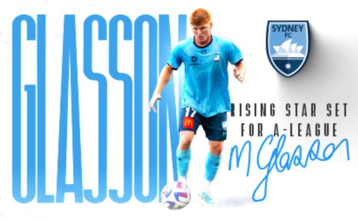 官方 : 悉尼FC与澳大利亚U17前锋格拉森签下新合同