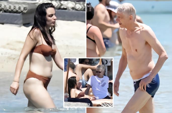 太阳报：十分惬意，温格和一个身穿比基尼的美女在海滩度假